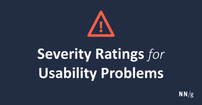 Imagem do post Severity Ratings for Usability Problems: Article by Jakob Nielsen