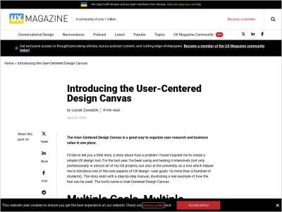 Imagem do post Introducing the User-Centered Design Canvas