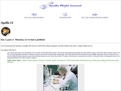 Imagem do post Apollo 13 Flight Journal - Day 3, part 2: 'Houston, we've had a problem'