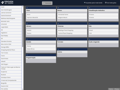 Imagem do post CINEMA: Card sorting fechado