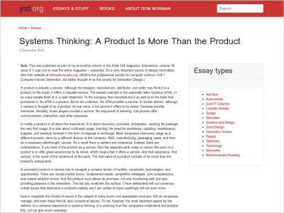 Imagem do post Systems Thinking: A Product Is More Than the Product