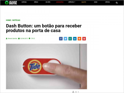 Imagem do post Dash Button: um botão para receber produtos na porta de casa