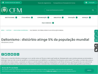 Imagem do post Daltonismo : distúrbio atinge 5% da população mundial