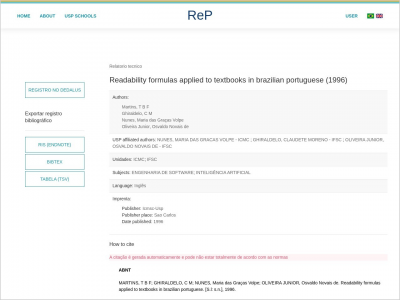 Imagem do post Readability formulas applied to textbooks in brazilian portuguese