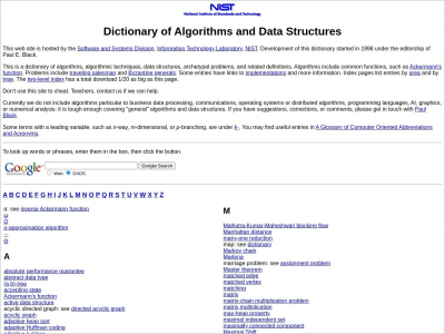 Imagem do post Dictionary of Algorithms and Data Structures