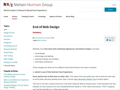 Imagem do post End of Web Design