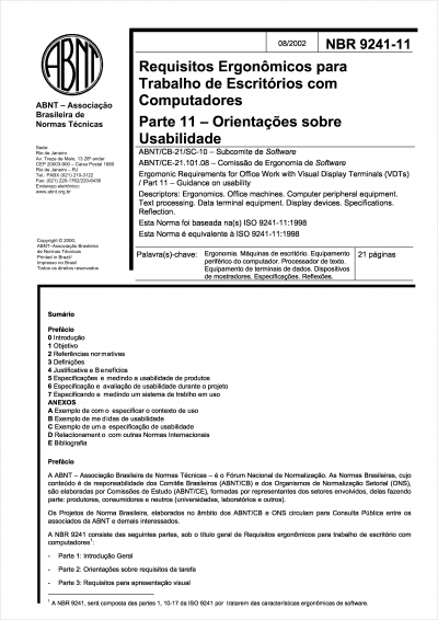 Imagem do post NBR 9241-11 - Requisitos Ergonômicos para trabalho de escritórios com computadores