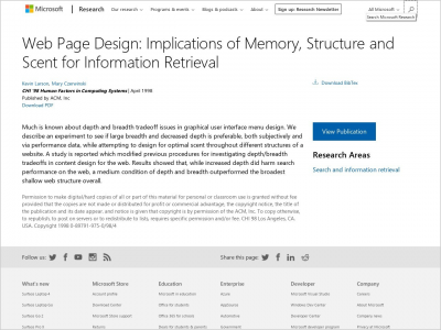 Imagem do post Web Page Design: Implications of Memory, Structure and Scent for Information Retrieval