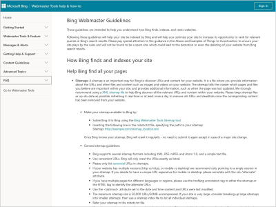 Imagem do post Bing Webmaster Guidelines