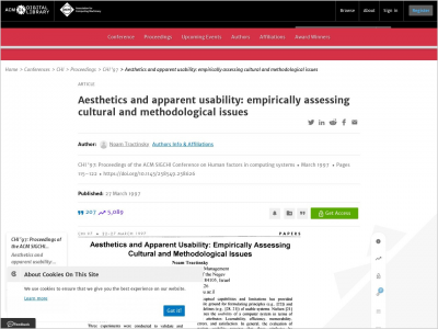 Imagem do post Aesthetics and apparent usability: empirically assessing cultural and methodological issues