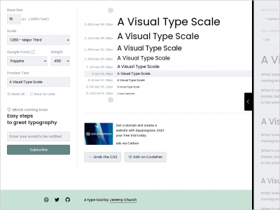 Imagem do post Type Scale - A Visual Calculator
