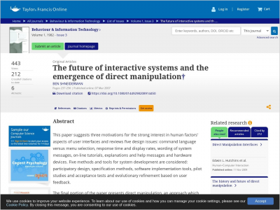 Imagem do post The future of interactive systems and the emergence of direct manipulation